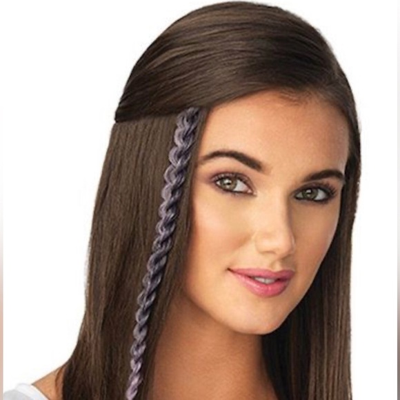 Pop by Hairdo 20” Purple Hair Extension Metallic Clip In Braid Extension Gift - Picture 7 of 12